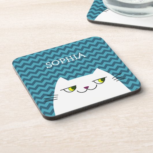 Funny Cat Bier Onderzetter (Linkerzijde)