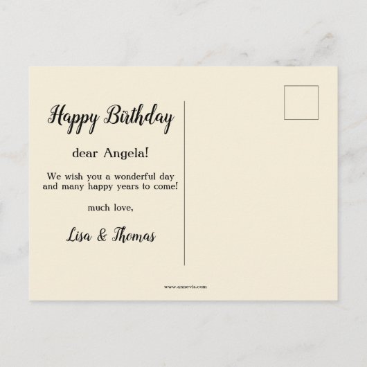 Funny Cat Birthday Briefkaart (Achterkant)