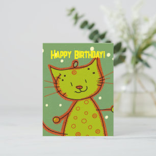 Funny Cat Birthday Briefkaart for Cat Lovers