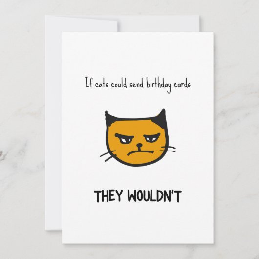 Funny Cat Birthday Card (Voorkant)