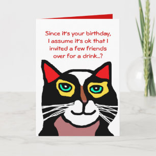 Funny Cat Birthday Card Cft