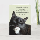 Funny Cat Birthday Card Kaart (Voorkant)