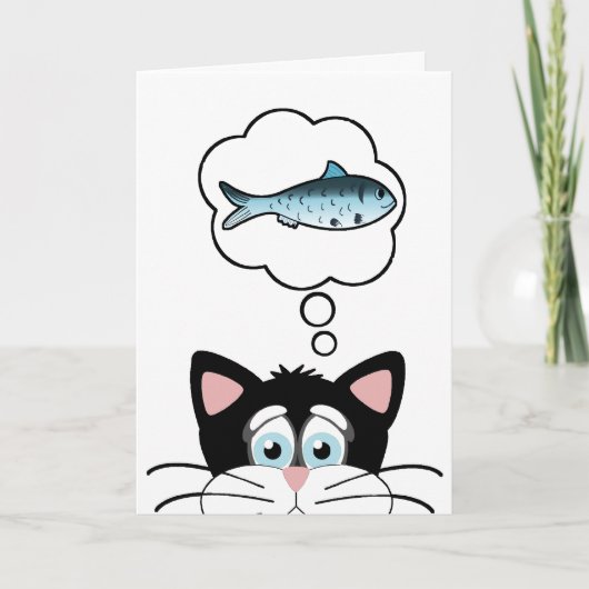 Funny Cat Birthday Card Kaart (Voorkant)