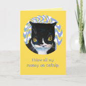 Funny Cat Birthday Card Kaart (Voorkant)
