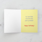 Funny Cat Birthday Card Kaart (Binnen)