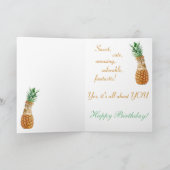 Funny Cat Birthday Card Kaart (Binnen)