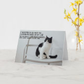 Funny Cat Birthday Greeting Card Kaart (Gele Bloem)