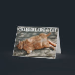 Funny Cat Birthday Greeting Card  Kaart<br><div class="desc">Funny Cat chilling Birthday greeting Card for the cat lovers in your life. This cute greeting card is a perfect way to wish Happy Birthday to a friend,  co-worker,  family member or a special someone.</div>
