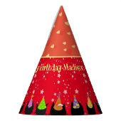 Funny Cat Birthday voor kinderen Feesthoedjes (Links)