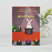 Funny Cat Birthday voor kinderen Kaart (Staand voorkant)