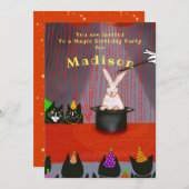 Funny Cat Birthday voor kinderen Kaart (Voorkant / Achterkant)