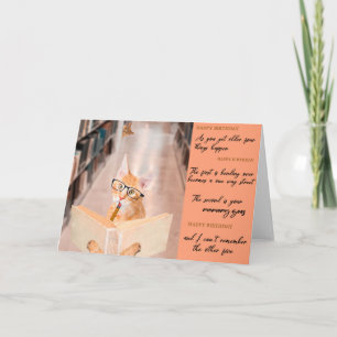 Funny Cat Birthday Wenskaart Kaart