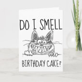 FUNNY CAT BIRTHDAY-WENSKAARTEN KAART (Voorkant)