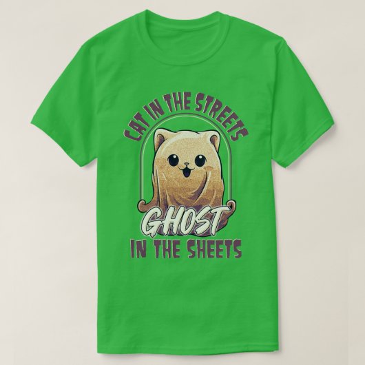 Funny Cat Boop Pun Ghost Graphic Mannen Kinder Vro T-shirt (Design voorkant)
