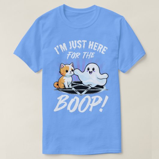 Funny Cat Boop Pun Ghost Mannen Kinder Vrouwen Hal T-shirt (Design voorkant)