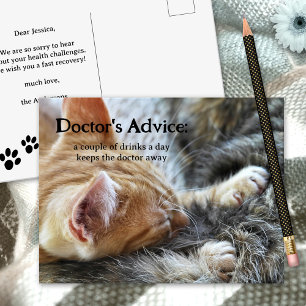 Funny Cat Booze krijgen snel Briefkaart