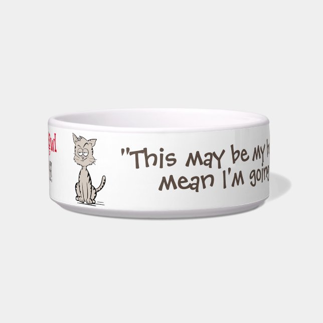 Funny Cat Bowl,  voor je Furry Friend Voerbakje (Voorkant)