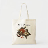 Funny Cat Breien Thema Canvas tas Knitter Gift (Voorkant)