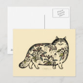 Funny Cat Briefkaart (Voorkant / Achterkant)