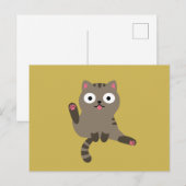 Funny Cat Briefkaart (Voorkant / Achterkant)