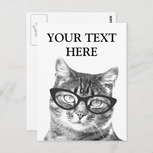 Funny cat briefkaarten (Voorkant / Achterkant)