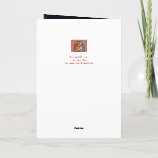 Funny Cat Brother Birthday Kaart (Achterkant)