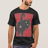 Funny Cat Butt Mannen Ugly Kerstparty T-shirt (Voorkant)