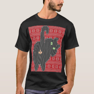 Funny Cat Butt Mannen Ugly Kerstparty T-shirt