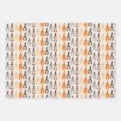 Funny Cat Butt Wrapping Paper Flat Sheet Set 3 (Voorkant 3)