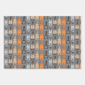 Funny Cat Butt Wrapping Paper Flat Sheet Set 3 (Voorkant 2)
