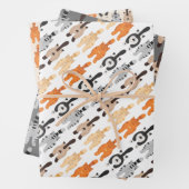 Funny Cat Butt Wrapping Paper Flat Sheet Set 3 (In situ)