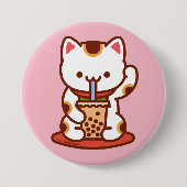 Funny Cat - Button - MANEKI-NEKO BOBA KIT-TEA (Voorkant)