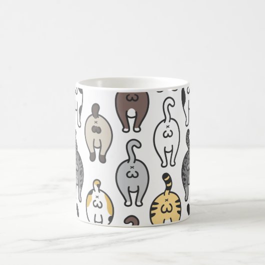 Funny Cat Butts Koffiemok (Center)