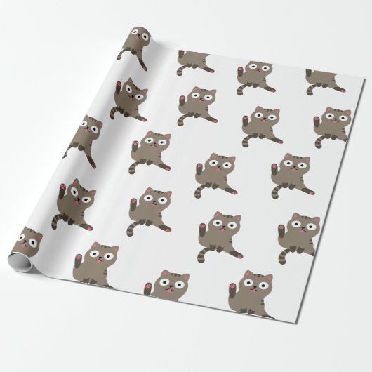 Funny Cat Cadeaupapier (Uitgerold)