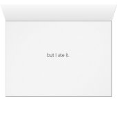 Funny Cat Cake Happy Birthday Wenskaart (Binnen Horizontaal (Onder))