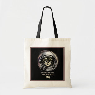 Funny Cat Canvas tas Space Parodie - Bewerkbare te