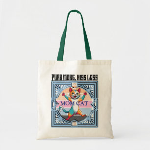 Funny Cat Canvas tas – Spint meer gesis minder