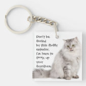 Funny Cat Caption Mess-up Furmu Sleutelhanger (Voorkant)