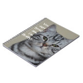 Funny Cat Caption Vertrouw me dat ik fluffy ben Notitieboek (Linkerzijde)