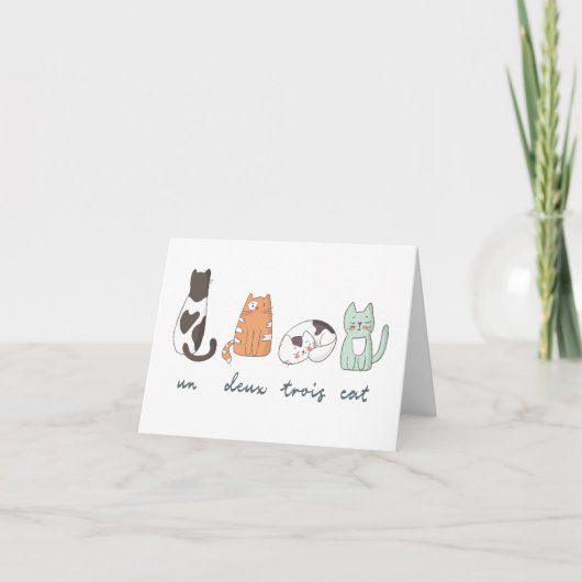 Funny Cat Card Bedankkaart (Voorkant)