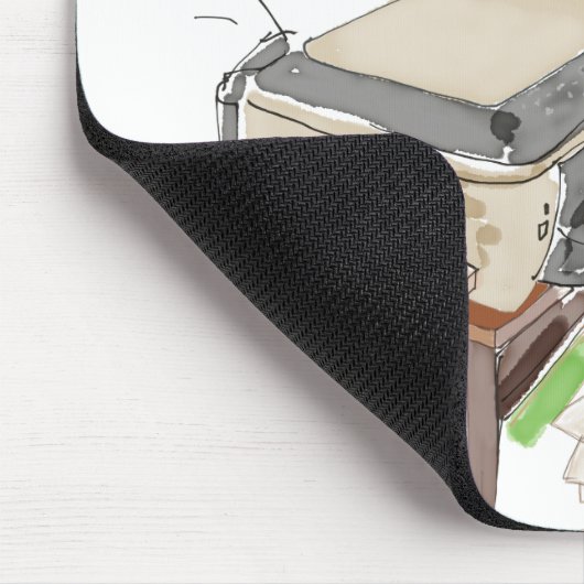 Funny cat cartoon muismat (Hoek)