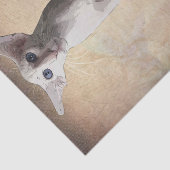 Funny Cat Cartoon Waterverf Tissuepapier (Detail)