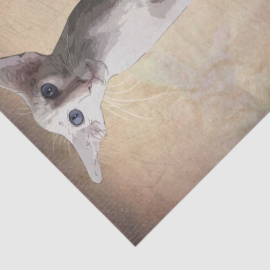 Funny Cat Cartoon Waterverf Tissuepapier (Detail)