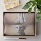 Funny Cat Cartoon Waterverf Tissuepapier (Geschenk)