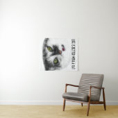 Funny Cat charming Wandkleed (In Situ (horizontaal))