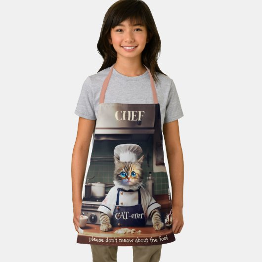 Funny Cat Chef Cateraar Schattige Schort (Insitu)