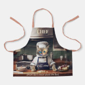 Funny Cat Chef Cateraar Schattige Schort (Voorkant)