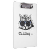 Funny Cat Chilling With Cute Sunglasses           Klembord (Rechts)