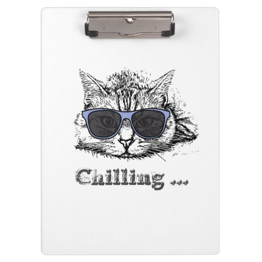 Funny Cat Chilling With Cute Sunglasses           Klembord (Voorkant)