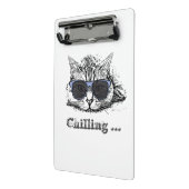 Funny Cat Chilling With Cute Sunglasses           Mini Klembord (Angled2)